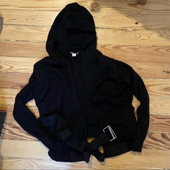 adidas Sweaters - SLVR by Adidas cardigan sweater w belt and hood
